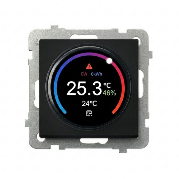 Regulator temperatury elektroniczny producent Ospel seria Sonata kolor Czarny mat kod RTE-1R/m/33