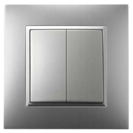 Włącznik Schodowy Podwójny Ospel Aria Srebrny