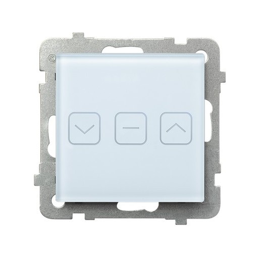 Łącznik dotykowy żaluzjowy z podświetleniem + wi-fi producent Ospel seria Sonata touch kolor Białe szkło kod ŁPDT-7RS/m/31