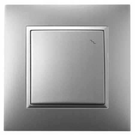 Włącznik Światła Schodowy W Ramce Srebrny Ospel Aria