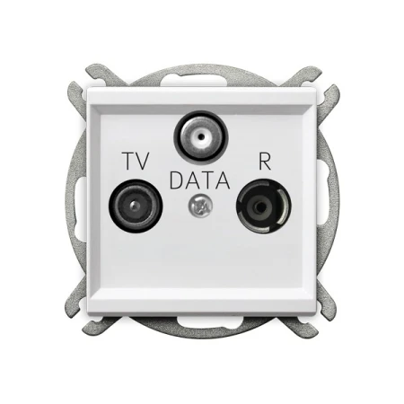 Gniazdo RTV-DATA producent Ospel seria Sonata kolor Biały mat kod GPA-RD/m/75