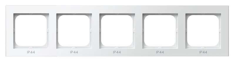 Ramka pięciokrotna do łączników IP-44 producent Ospel seria Sonata kolor Biały mat kod RH-5R/75