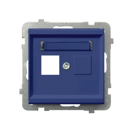Obudowa gniazda podwójnego typu Keystone prosta producent Ospel seria Sonata kolor Kobalt kod GPK-2R/p/86