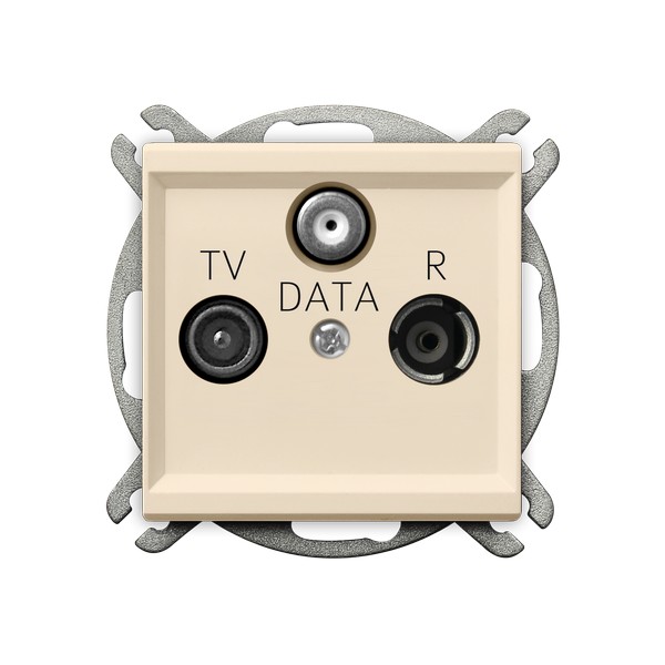 Gniazdo RTV-DATA producent Ospel seria Sonata kolor Wanilia kod GPA-RD/m/89