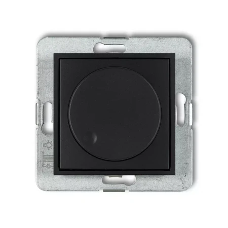 Mechanizm elektronicznego regulatora oświetlenia przyciskowo-obrotowego producent Karlik seria Mini kolor Czarny mat kod 12MRO-1