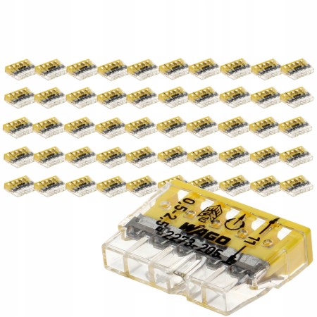 Zestaw Wago 2273-205 Szybko Złączka Kablowa 50X