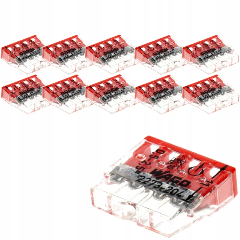 Zestaw Wago 2273-204 Szybko Złączka Kablowa 10X