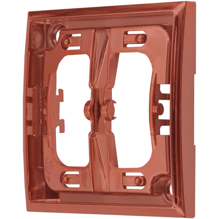 Włącznik pojedynczy bez ramki Ospel Aria Biały/Miedziany