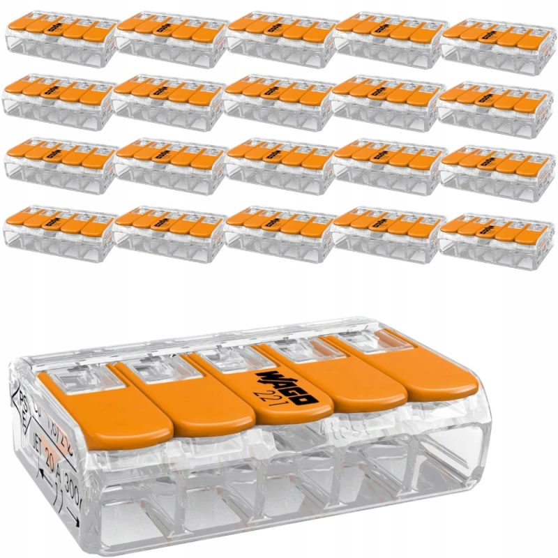 Zestaw Wago 221-415 Szybko Złączka Kablowa 20X