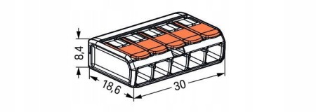 Zestaw Wago 221-415 Szybko Złączka Kablowa 5X