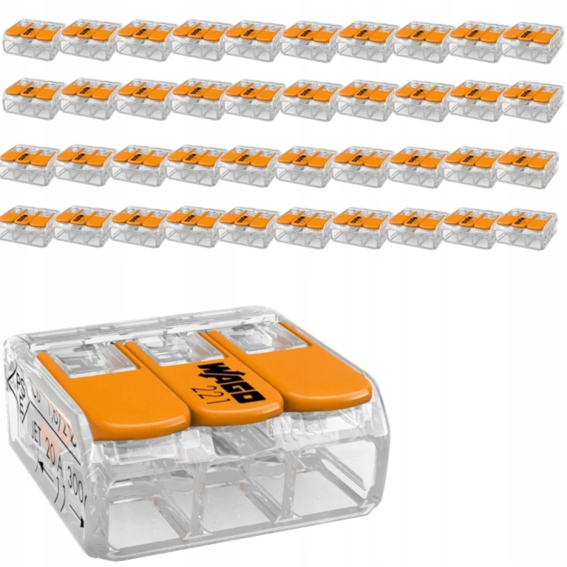 ZESTAW WAGO 221-413 SZYBKO ZŁĄCZKA KABLOWA 40X