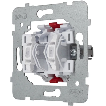 Włącznik krzyżowy z ramką seria As kolor Zielony Mat