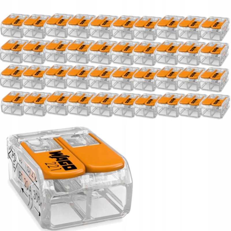 Zestaw Wago 221-412 Szybko Złączka Kablowa 40X