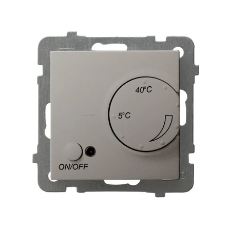 Regulator temperatury z czujnikiem napowietrznym producent Ospel seria As kolor Kaszmir kod RTP-1GN/m/82
