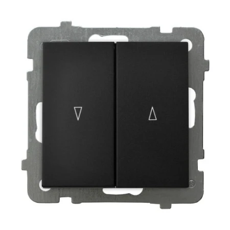 Łącznik żaluzjowy z blokadą mechaniczną producent Ospel seria As kolor Czarny mat kod ŁP-7GB/m/33