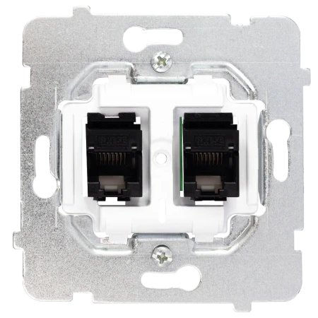 Gniazdo internetowe rj45 2x z ramką Ospel Sonata Burgund