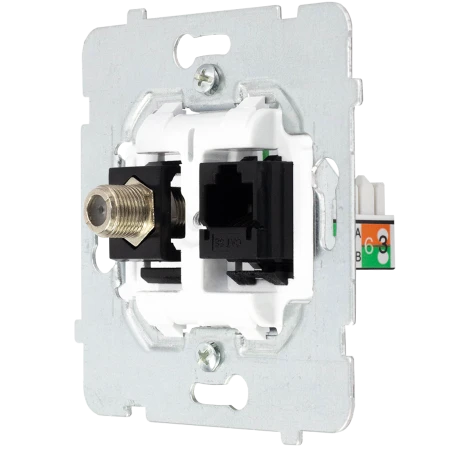 Gniazdo rj45/antenowe z ramką Ospel Sonata Burgund