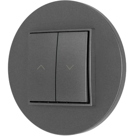 Włącznik roletowy z blokadą z ramką okrągłą seria Mini kolor Grafitowy