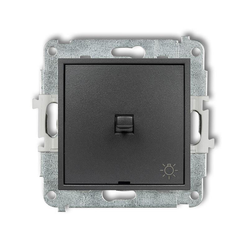 Mechanizm łącznika zwierny światło w stylu amerykańskim producent Karlik seria Mini kolor Grafitowy kod 11MWPUS-5