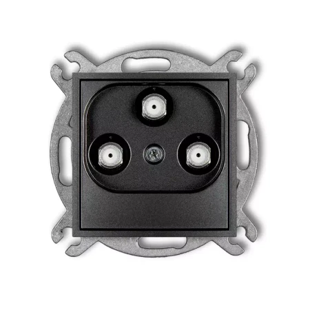 Mechanizm gniazda multimedialnego 3F DATA (Vectra) producent Karlik seria Mini kolor Grafitowy kod 11MGMV