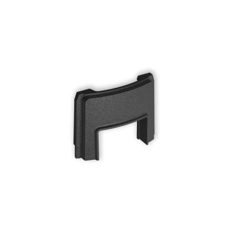 Zaślepka z wpustem do korytka 25x15 mm do puszki natynkowej pojedynczej PUO-1 producent Karlik seria Mini kolor Grafitowy kod 11ZAPUO-3