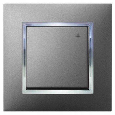 Włącznik Krzyżowy Szary Z Podświetleniem Białym Ospel Aria