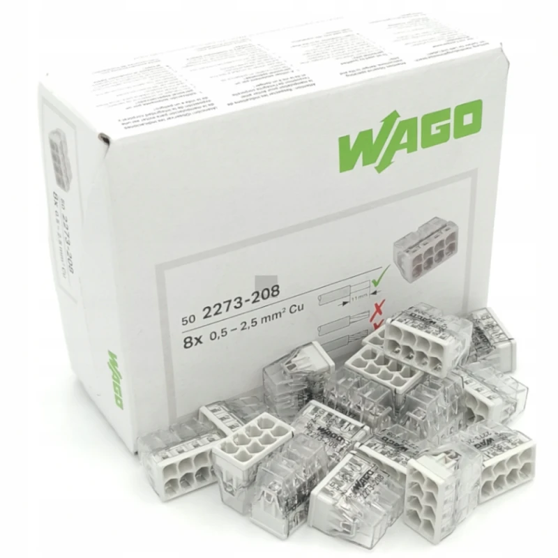Szybkozłączka Wago Drut 8X2,5 2273-208 50Szt