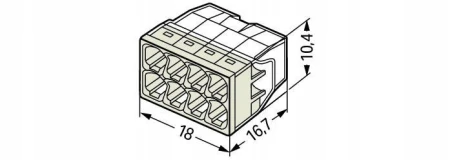 Szybkozłączka Wago Drut 8X2,5 2273-208 50Szt