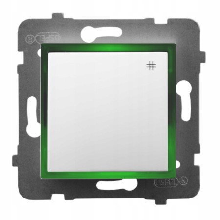 Moduł Włącznika Led Zielony Krzyżowy Ospel Aria Bez Ramki
