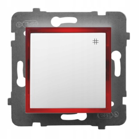 Moduł Włącznika Led Czerwony Krzyżowy Ospel Aria Bez Ramki