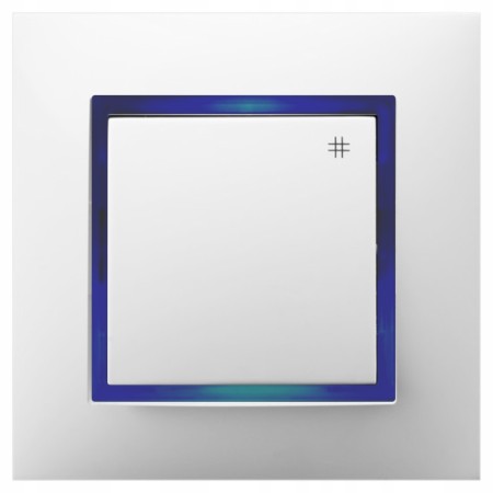 Włącznik Krzyżowy Z Podświetleniem Niebieskim Ospel Aria