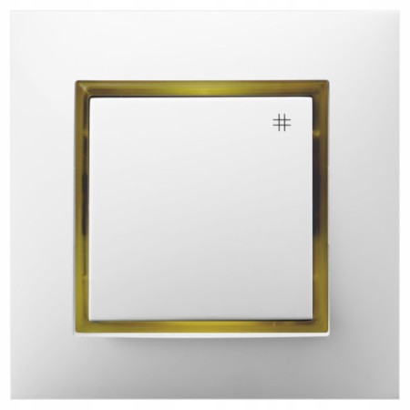 Włącznik Krzyżowy Z Podświetleniem Złotym Ospel Aria