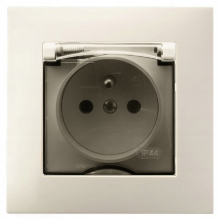 Gniazdo Hermetyczne Ospel Aria Łazienkowe   Ecru