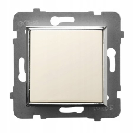 Moduł Ecru / Srebro Bez Ramki Włącznik Pojedynczy Ospel Aria
