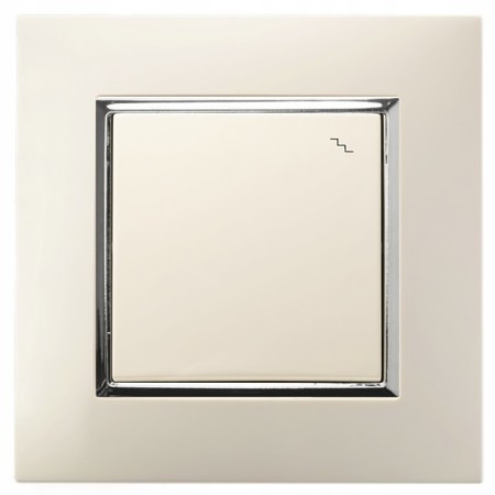 Włącznik Światła Schodowy W Ramce Ospel Aria Ecru Srebro