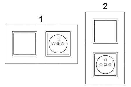 Włącznik Pojedynczy I Podwójny W Ramce Ospel Aria Ecru Czarny