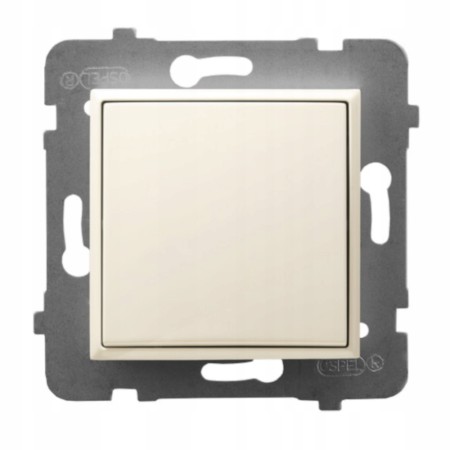 Moduł Ecru Bez Ramki Włącznik Pojedynczy Ospel Aria