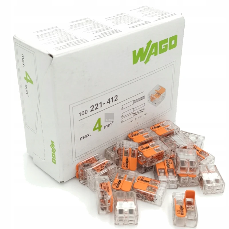 Wago Szybkozłączka Kostka Wago 221-412 Złączka/100