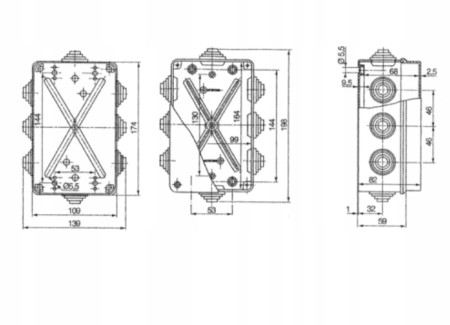 Puszka Hermetyczna Natynkowa Obudowa Przepusty M