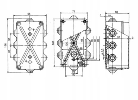 Puszka Hermetyczna Natynkowa Obudowa Przepusty S