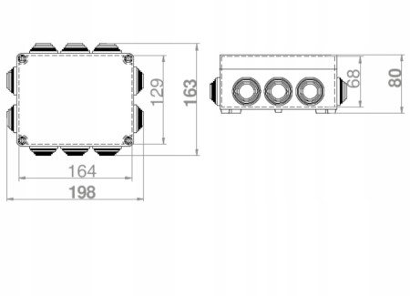 Puszka Hermetyczna Natynkowa Obudowa Przepusty L