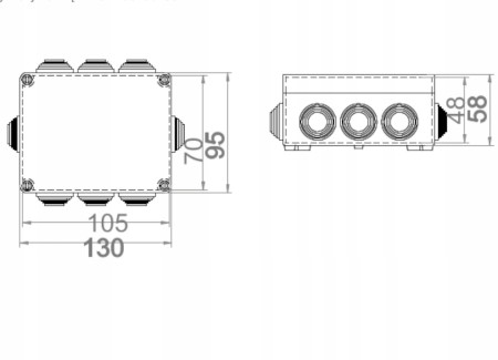 Puszka Hermetyczna Natynkowa Obudowa Przepusty Xs