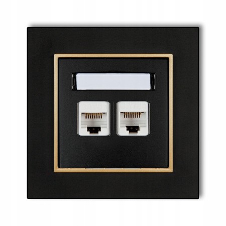 Gniazdo Internetowe 2X Z Ramką Karlik Mini 12/29