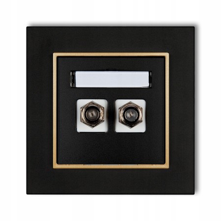 Gniazdo Antenowe 2X Z Ramką Karlik Mini 12/29