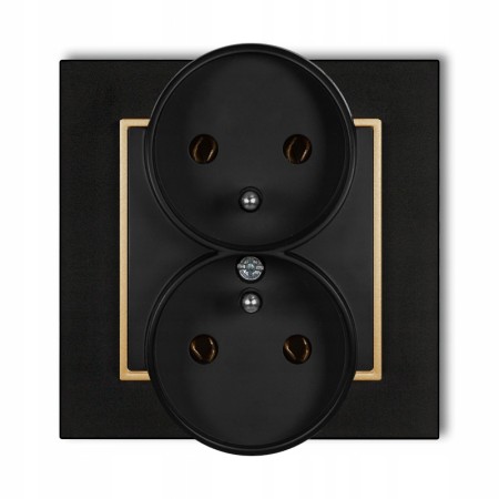 Gniazdo Podwójne Z Ramką Karlik Mini 12/29