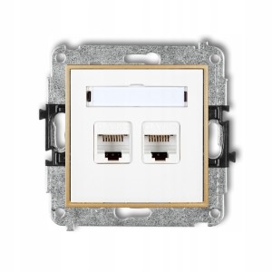 Gniazdo Internetowe 2X Bez Ramki Karlik Mini 00/29