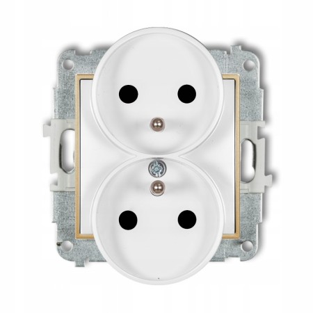 Gniazdo Podwójne Bez Ramki Bezpieczne 00/29