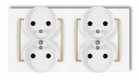 Dwa Gniazda Podwójne W Ramce Karlik Mini 00/29