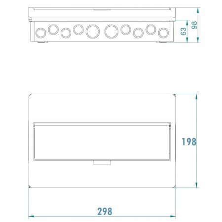 Rozdzielnica Rozdzielnia Natynkowa 1X12 M Skrzynka