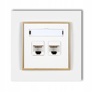 Gniazdo Internetowe 2X Z Ramką Karlik Mini 00/29